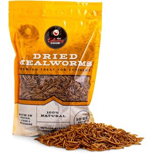 Culinary Coop Dried Mealworm Chicken Treats, 10-oz bag,  