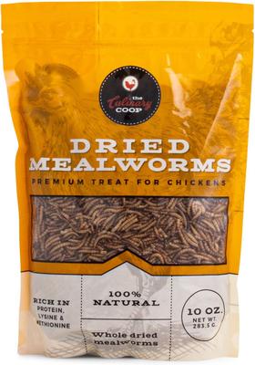 Show full view: Culinary Coop Dried Mealworm Chicken Treats, 10-oz bag,   slide 2 of 3