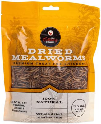 Show full view: Culinary Coop Dried Mealworm Chicken Treats, 3.5-oz bag,   slide 2 of 3