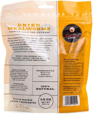 Show full view: Culinary Coop Dried Mealworm Chicken Treats, 3.5-oz bag,   slide 3 of 3