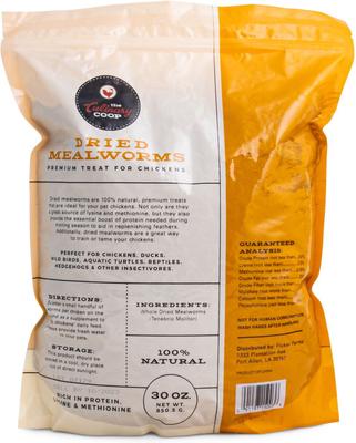 Show full view: Culinary Coop Dried Mealworm Chicken Treats, 30-oz bag,   slide 3 of 3