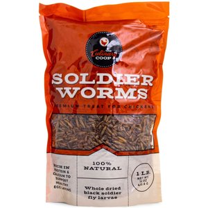 Culinary Coop Dried Soldier Worm Chicken Treats, 1-lb bag,  