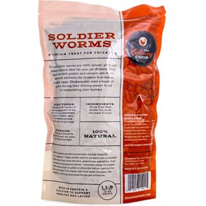 Culinary Coop Dried Soldier Worm Chicken Treats, 1-lb bag,  