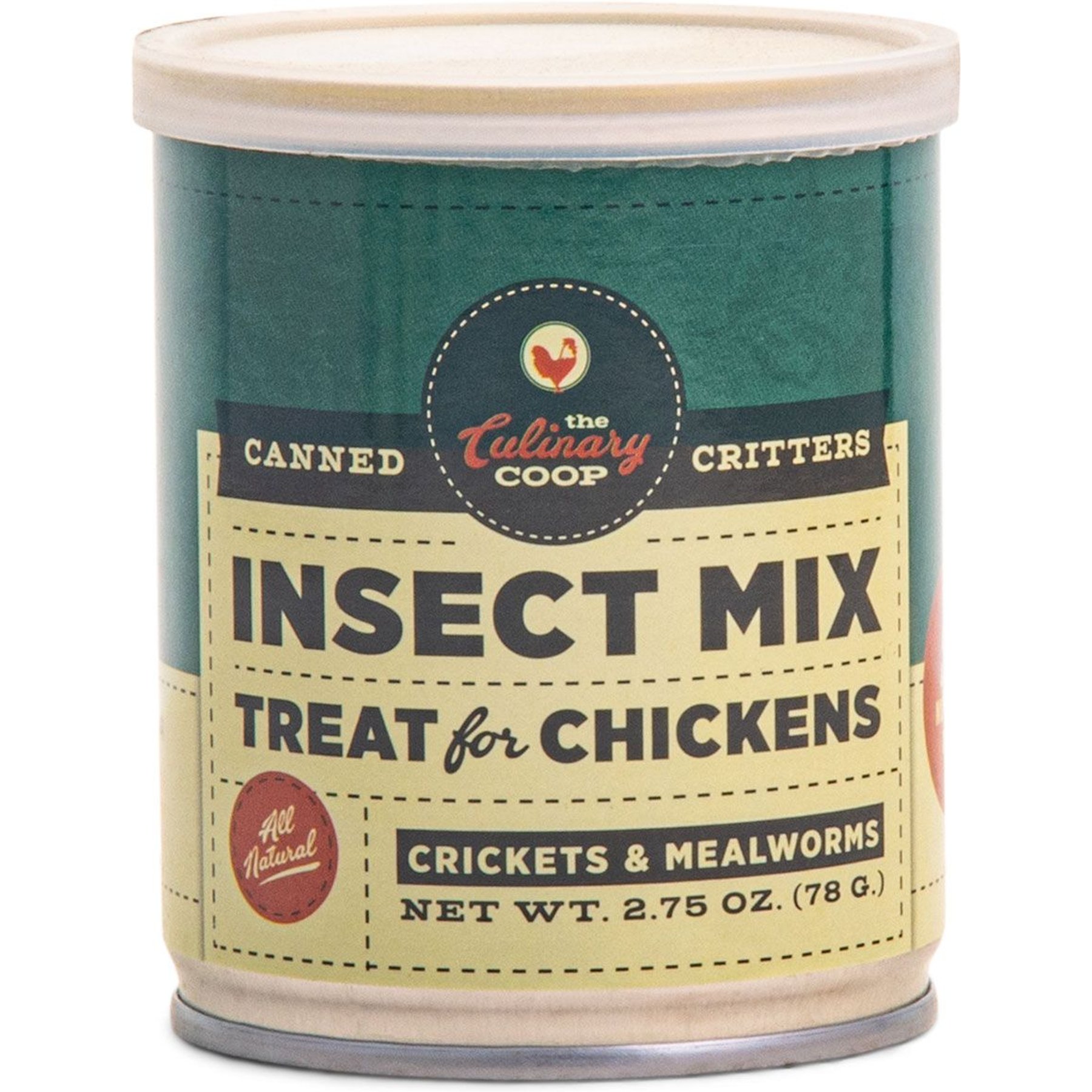 Culinary Coop Mealworms & Crickets Chicken Treats, 2.75-oz can