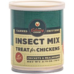 Culinary Coop Mealworms & Crickets Chicken Treats, 2.75-oz can