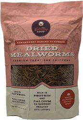 Culinary Coop Strawberry Banana Dried Mealworm Chicken Treats, 10-oz bag