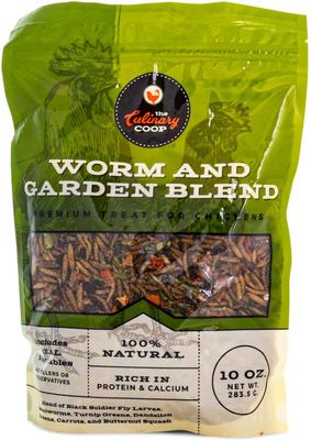 Show full view: Culinary Coop Worm & Garden Blend Chicken Treats, 10-oz bag,   slide 2 of 3