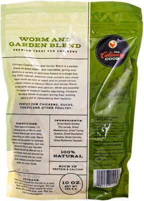 Show full view: Culinary Coop Worm & Garden Blend Chicken Treats, 10-oz bag,   slide 3 of 3