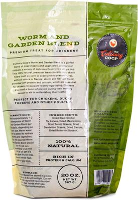 Show full view: Culinary Coop Worm & Garden Blend Chicken Treats, 20-oz bag,   slide 3 of 3