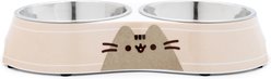 CultureFly Classic Melamine Double Stainless Steel Cat Bowl, 0.75-cup slide 2 of 4