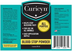 Curicyn All-Purpose Dog, Cat, Bird & Horse Blood Stop Powder, 3-oz bottle slide 2 of 2
