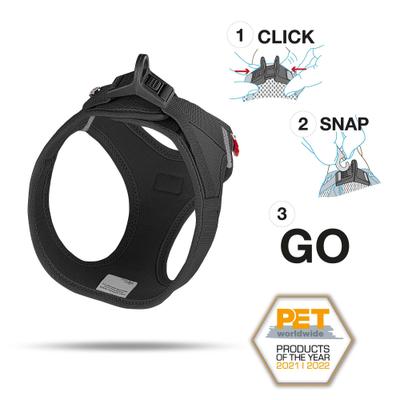 Show full view: Curli Clasp Vest Air-Mesh Dog Harness, Black, Medium slide 2 of 11