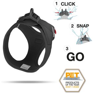 Curli Clasp Vest Air-Mesh Dog Harness, Black, Small