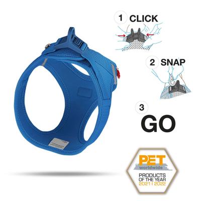 Show full view: Curli Clasp Vest Air-Mesh Dog Harness, Blue, Medium slide 2 of 11