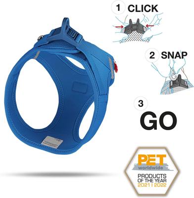Show full view: Curli Clasp Vest Air-Mesh Dog Harness, Blue, Small slide 2 of 11