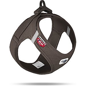 Curli Clasp Vest Air-Mesh Dog Harness, Brown, X-Small