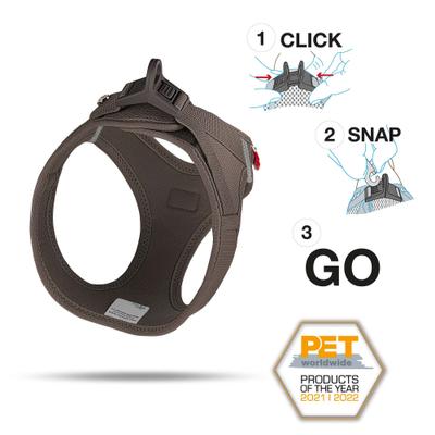 Show full view: Curli Clasp Vest Air-Mesh Dog Harness, Brown, X-Small slide 2 of 11