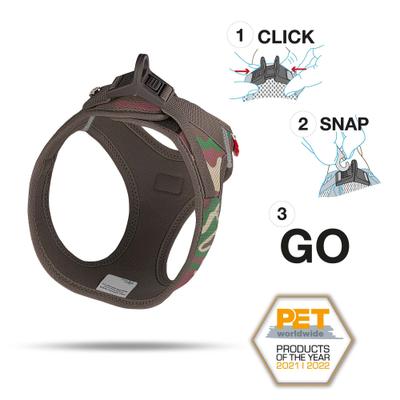 Show full view: Curli Clasp Vest Air-Mesh Dog Harness, Camo, X-Small slide 3 of 12