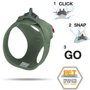 Curli Clasp Vest Air-Mesh Dog Harness, Moss, Small