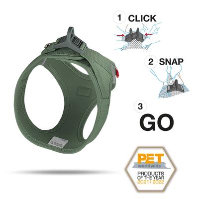 Show full view: Curli Clasp Vest Air-Mesh Dog Harness, Moss, X-Large slide 2 of 11
