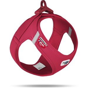 Curli Clasp Vest Air-Mesh Dog Harness, Red, Medium