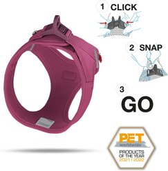 Curli Clasp Vest Air-Mesh Dog Harness, Ruby, Medium slide 2 of 9