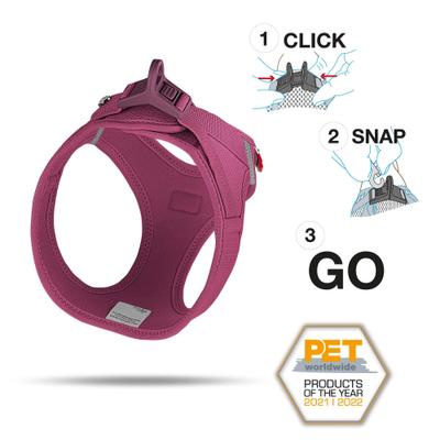 Show full view: Curli Clasp Vest Air-Mesh Dog Harness, Ruby, Small slide 2 of 11