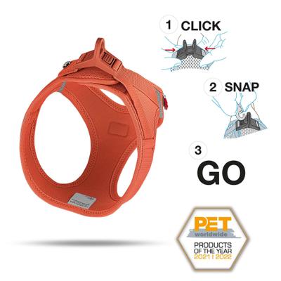 Show full view: Curli Clasp Vest Air-Mesh Dog Harness, Sun Orange, XXX-Small slide 2 of 11