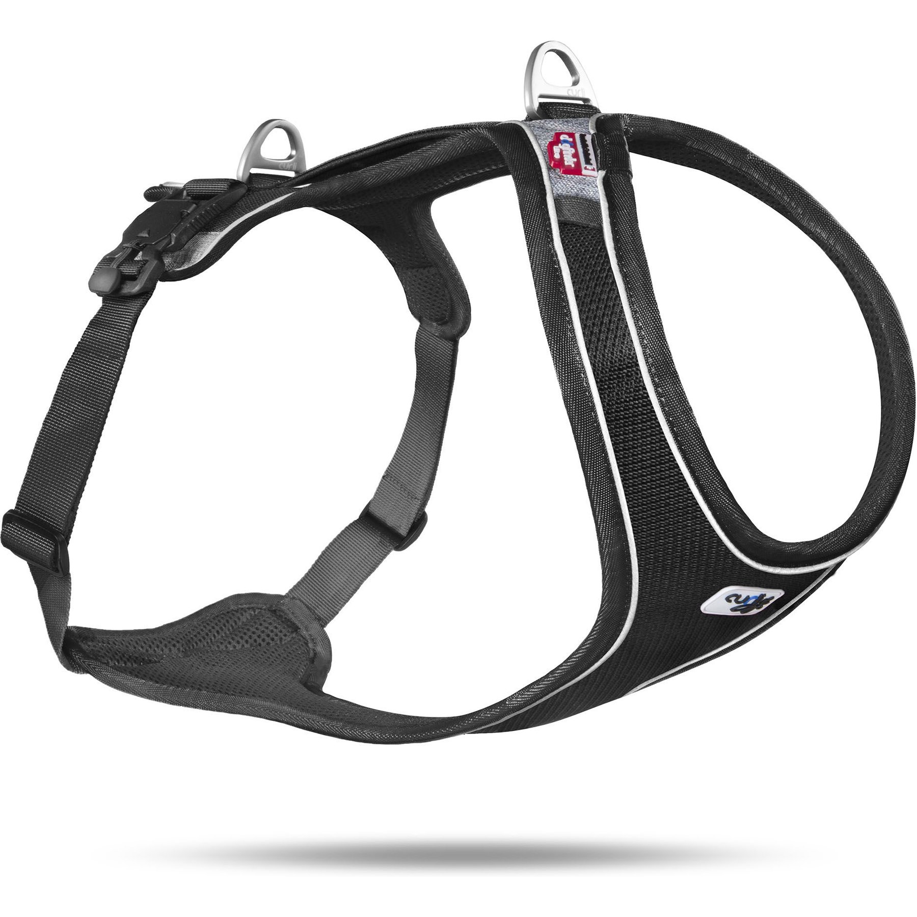 Curli Magnetic Large Dog Harness, Black, X-Large