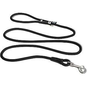 Curli Stretch Comfort Dog Leash, Black, Medium