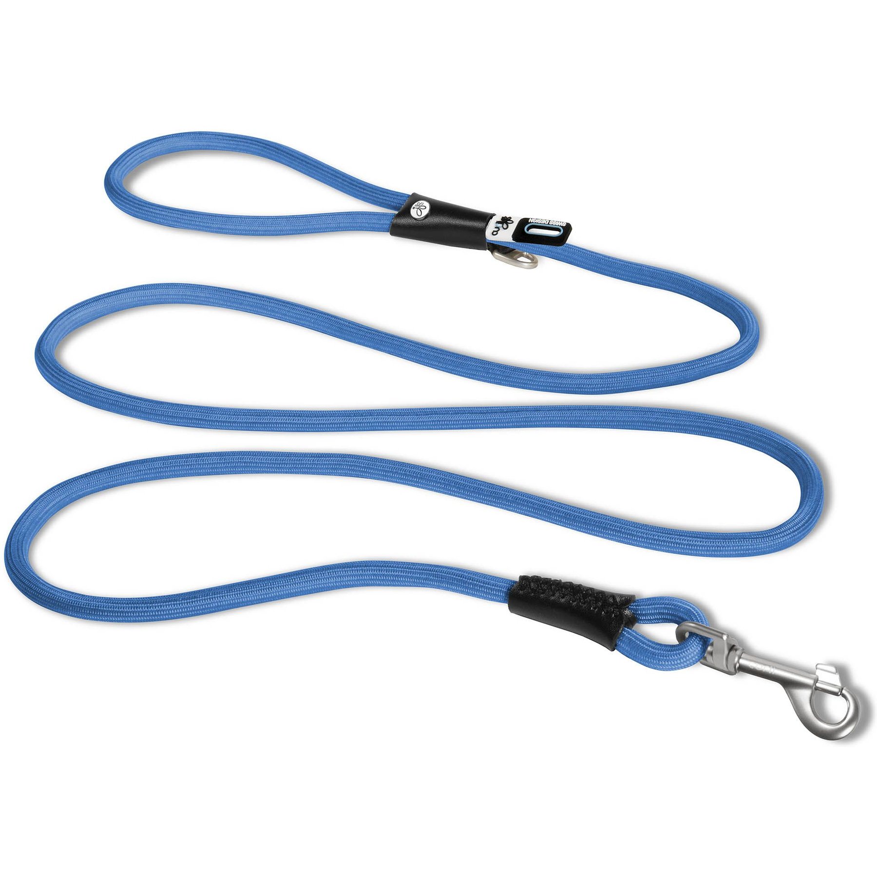 Curli Stretch Comfort Dog Leash, Blue, Medium