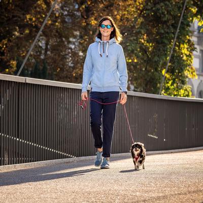 Show full view: Curli Stretch Comfort Dog Leash, Blue, Medium slide 10 of 11