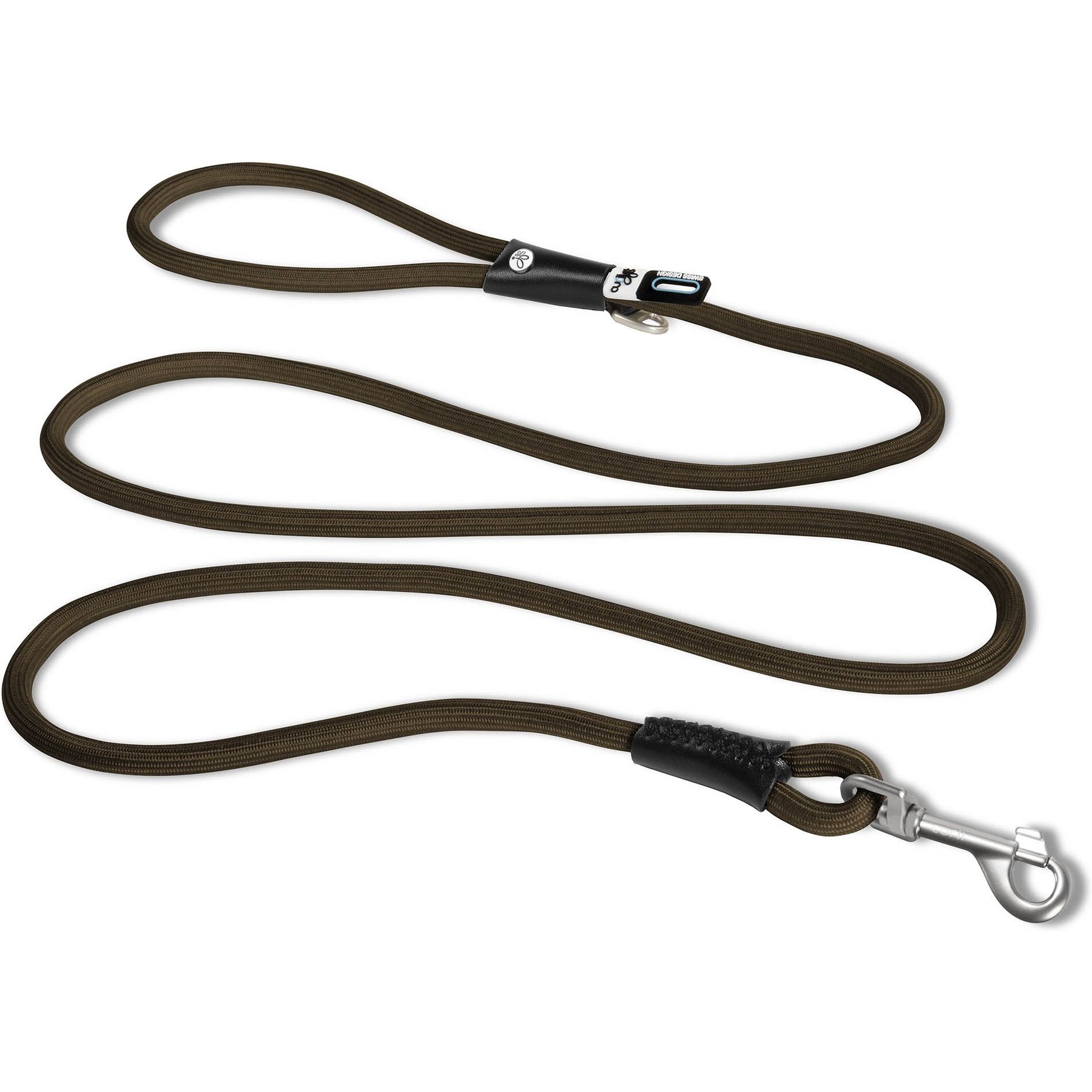 Curli Stretch Comfort Dog Leash, Brown, Large