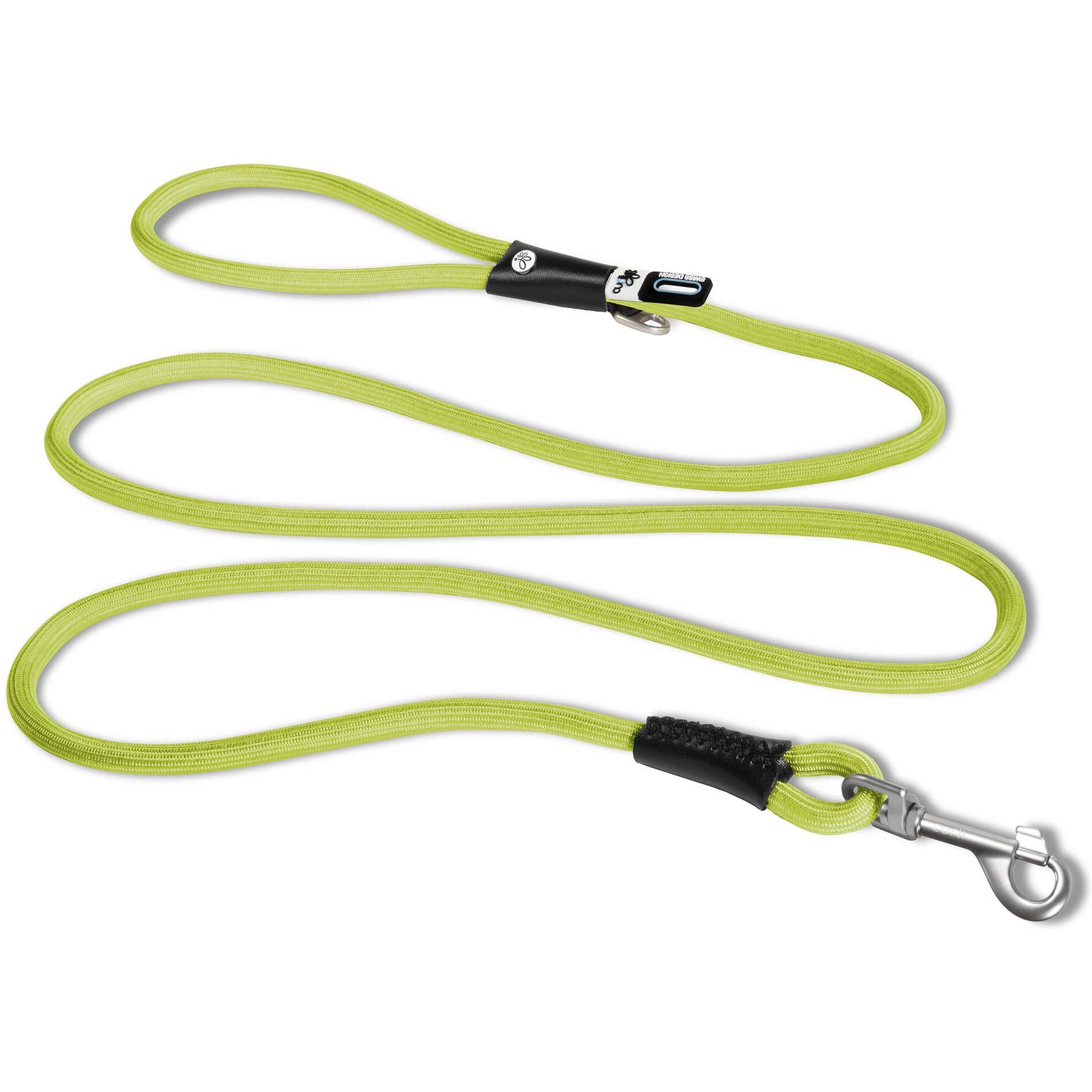 Curli Stretch Comfort Dog Leash, Lime, Medium