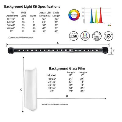 Show full view: Current USA LightSerene Background LED Aquarium Light Kit, 36-in slide 6 of 7