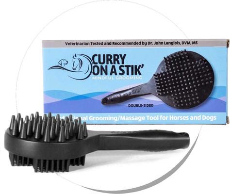 Show full view: Curry on a Stik Horse & Dog Grooming Brush + Mane 'n Tail Pet Shampoo, 1-gal bottle slide 2 of 9