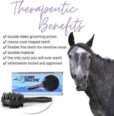 Show full view: Curry on a Stik Horse & Dog Grooming Brush + Mane 'n Tail Pet Shampoo, 1-gal bottle slide 7 of 9
