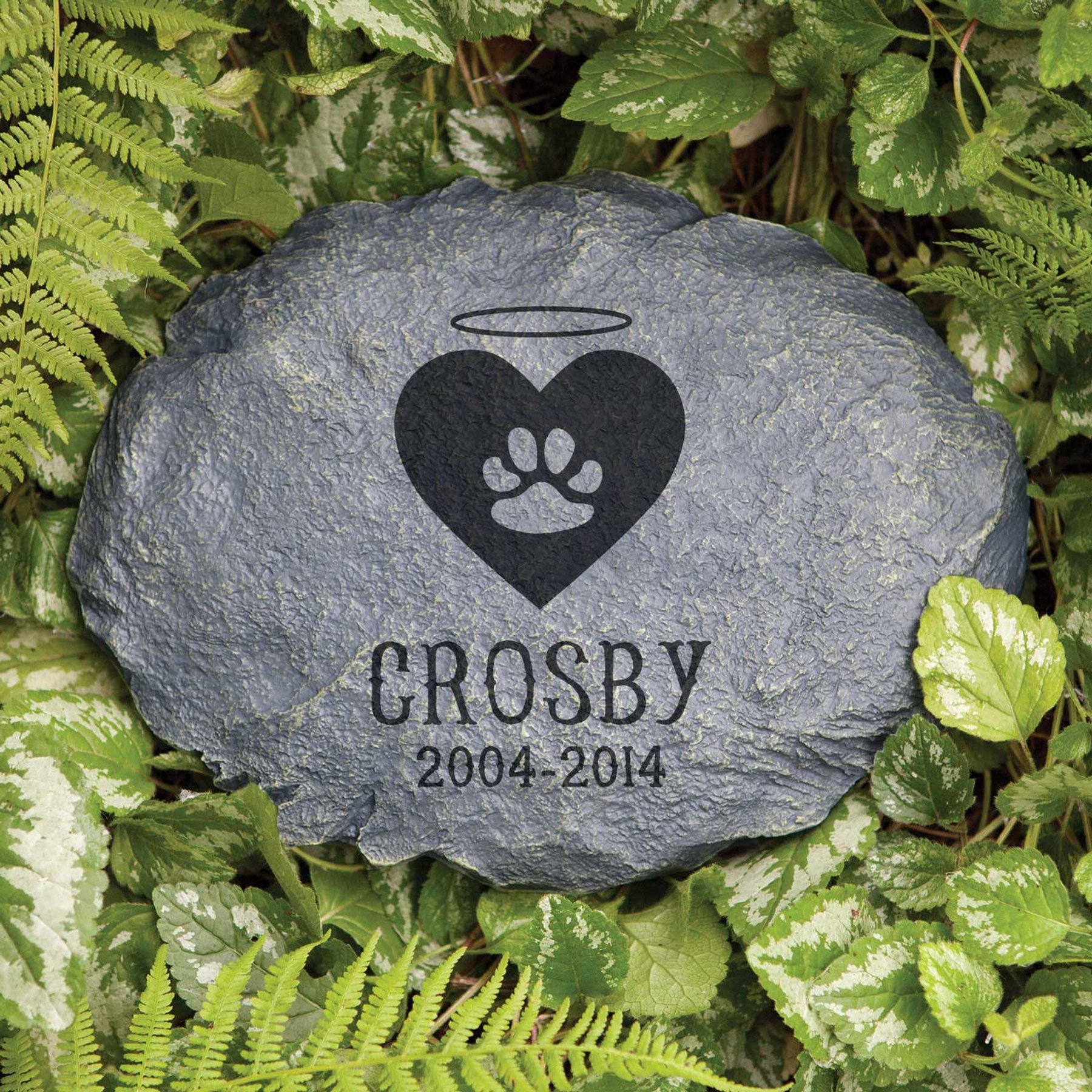 Custom Personalization Solutions Beloved Friend Personalized Cat Memorial Garden Stone, Grey