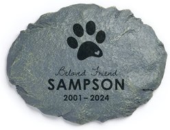 Custom Personalization Solutions Beloved Friend Personalized Dog Memorial Garden Stone, Grey