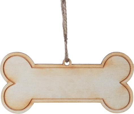 Show full view: Custom Personalization Solutions Christmas Dog Bone Wooden Personalized Christmas Tree Ornament slide 4 of 4