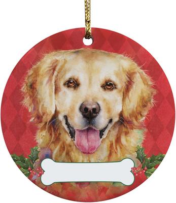 Show full view: Custom Personalization Solutions Christmas Dog Breeds Personalized Christmas Tree Ornament slide 4 of 8