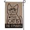 Show in main carousel: Custom Personalization Solutions Home Is Where The Cat Is Personalized Burlap Flag slide 1 of 4