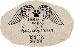 Custom Personalization Solutions I Have An Angel In Heaven I Call Her Pet Memorial Personalized Garden Stone, Grey