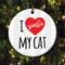 Show in main carousel: Custom Personalization Solutions Christmas I Love My Cat Personalized Christmas Tree Ornament slide 3 of 5