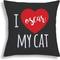 Show in main carousel: Custom Personalization Solutions I Love My Cat Personalized Throw Pillow slide 1 of 4
