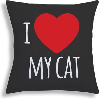 Show full view: Custom Personalization Solutions I Love My Cat Personalized Throw Pillow slide 4 of 4