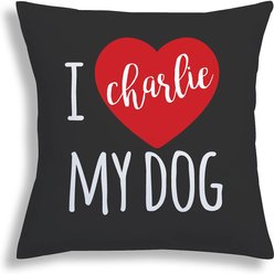 Custom Personalization Solutions I Love My Dog Personalized Throw Pillow slide 1 of 4