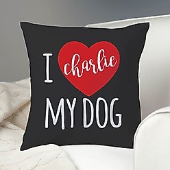 Custom Personalization Solutions I Love My Dog Personalized Throw Pillow slide 2 of 4