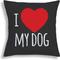 Show in main carousel: Custom Personalization Solutions I Love My Dog Personalized Throw Pillow slide 4 of 4