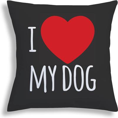 Show full view: Custom Personalization Solutions I Love My Dog Personalized Throw Pillow slide 4 of 4